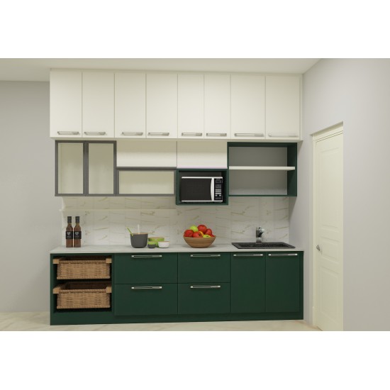 Abner Parallel Shaped Kitchen with Laminate Finish